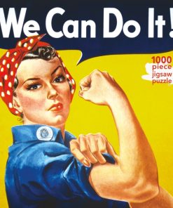 Adult Jigsaw Puzzle J Howard Miller: Rosie the Riveter Poster : 1000-piece Jigsaw Puzzles